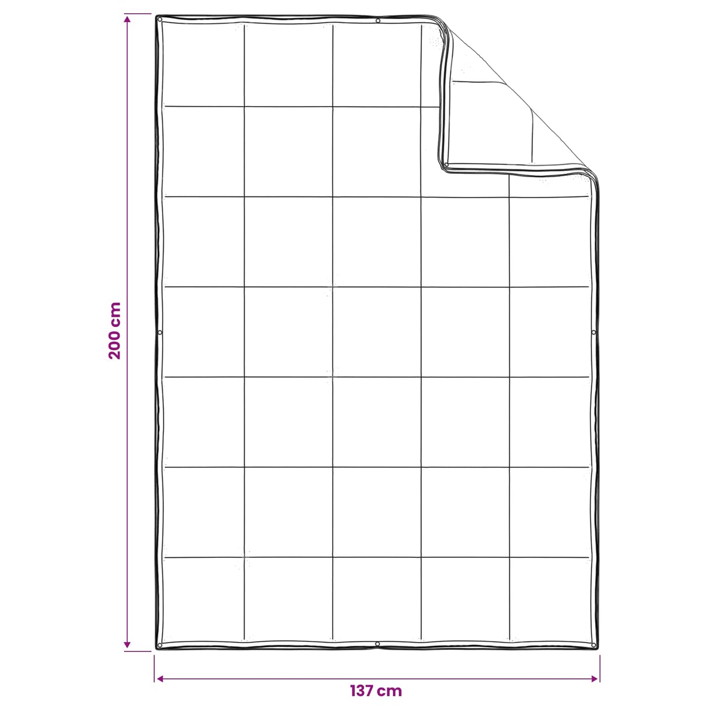 Jaar Rond Dekbed Set 2 st 137 x 200 cm Alle seizoenen Wit