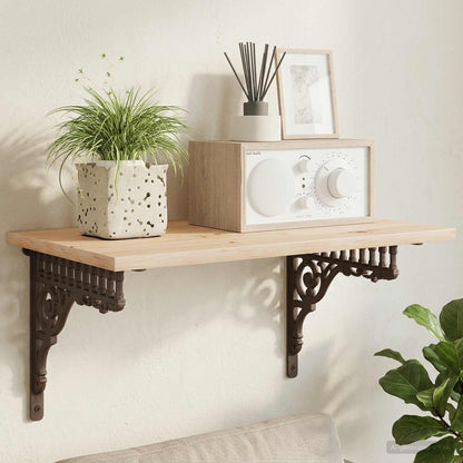 Wandplank Beugels 2 st Antiek Bruin 27,5 x 23 x 4 cm Staal