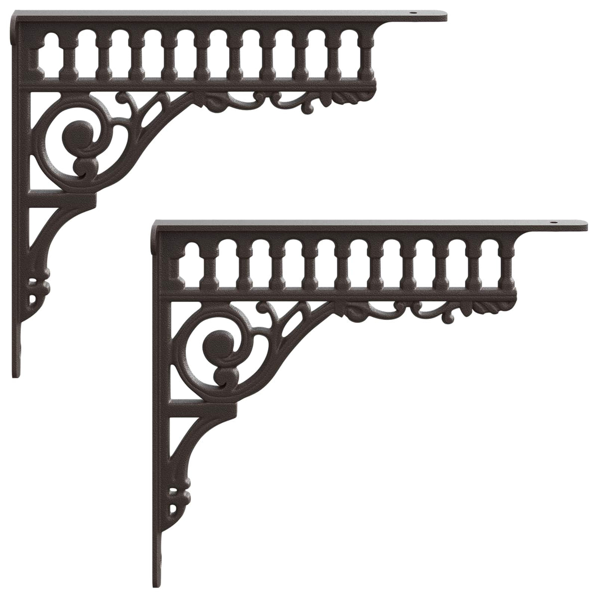 Wandplank Beugels 2 st Antiek Bruin 27,5 x 23 x 4 cm Staal