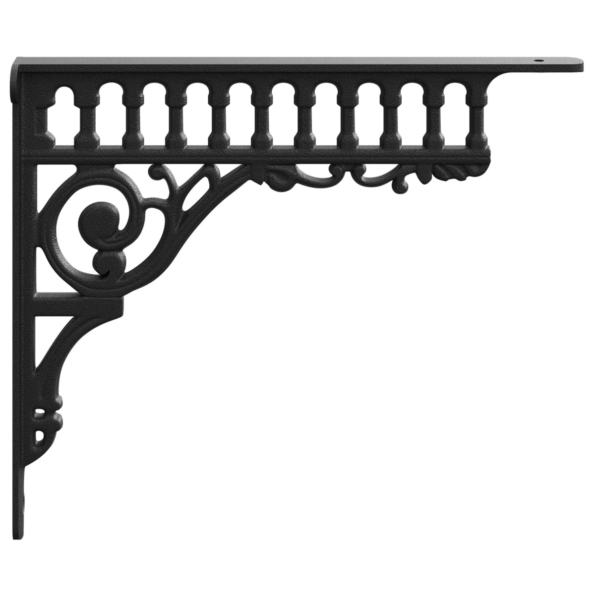 Wandplank Beugels 12 st Zwart 27,5 x 23 x 4 cm Staal