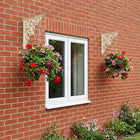 Wandplankbeugels 12 st antiek wit 14 cm staal