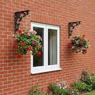 Wandplank beugels 12 st zwart 10x10x2.8 cm staal