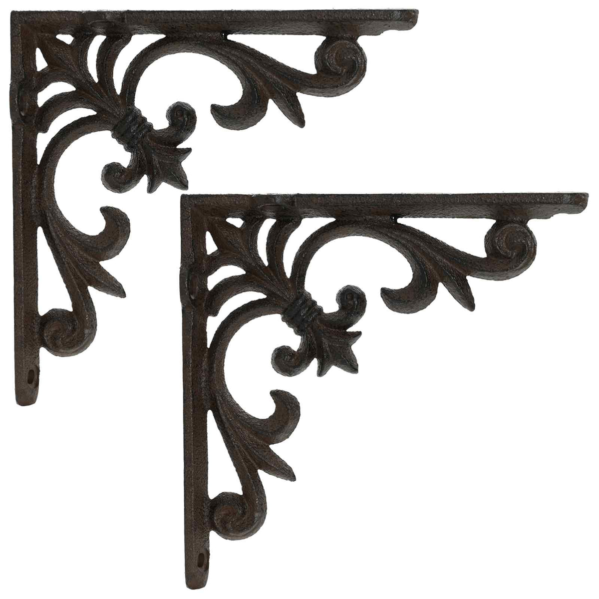 Wandplank Beugels 2 st Antiek Bruin 21.5 x 21.5 x 3.5 cm Staal