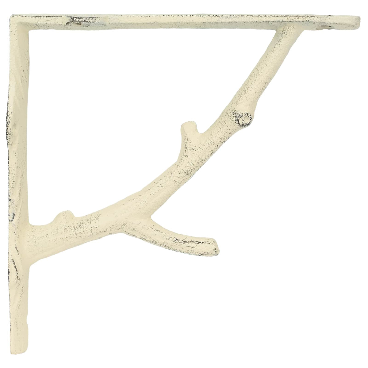 Wandplankbeugels 12 st Antiek wit 10 x 10 x 3 cm Staal