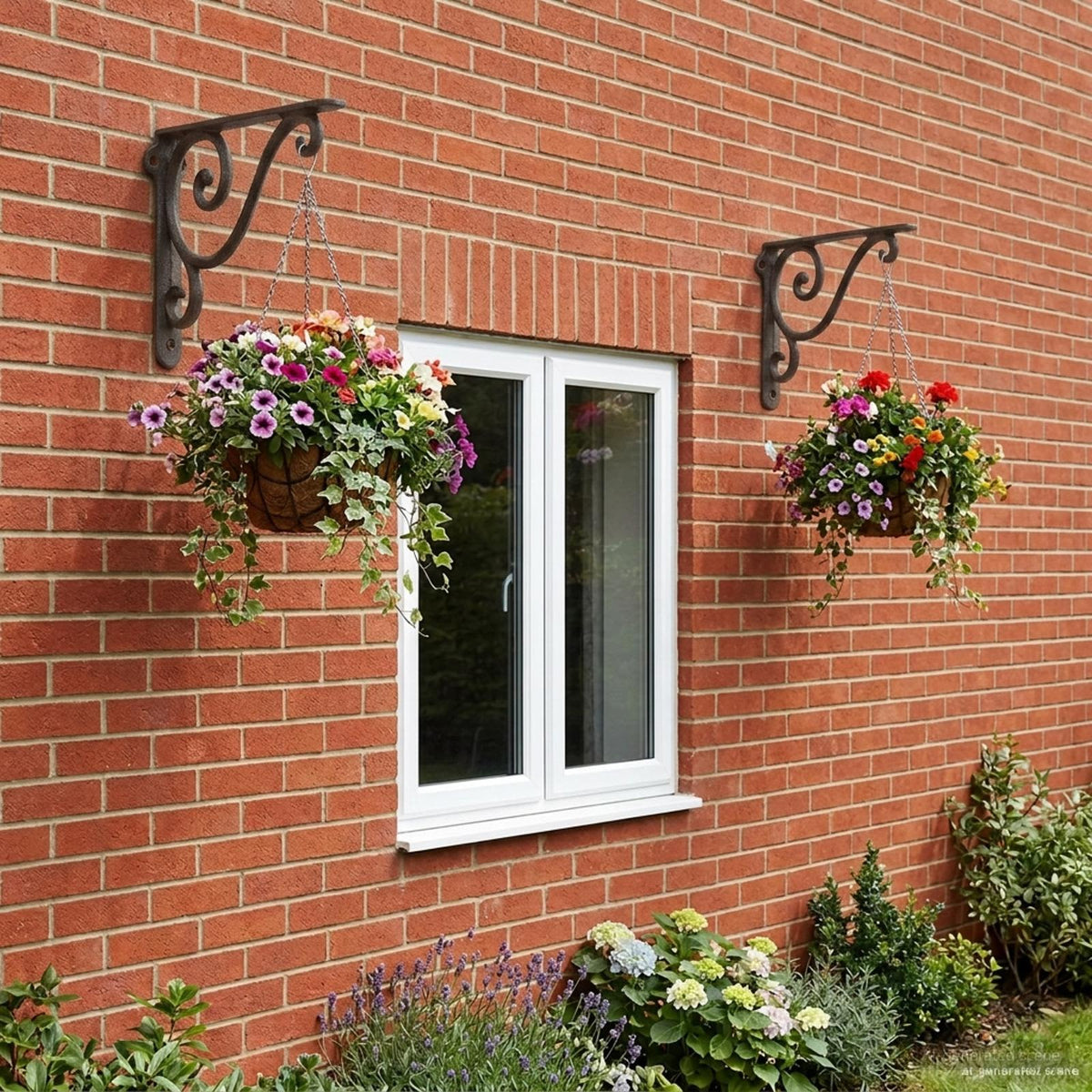 Wandplank Beugels 2 st Antiek Bruin 12 x 14 x 3 cm Staal