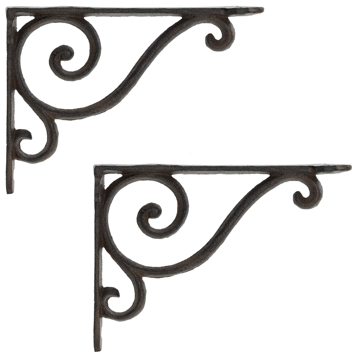 Wandplank Beugels 2 st Antiek Bruin 12 x 14 x 3 cm Staal