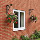 Wandplank beugels 2 stuks zwart 23,5x28 cm