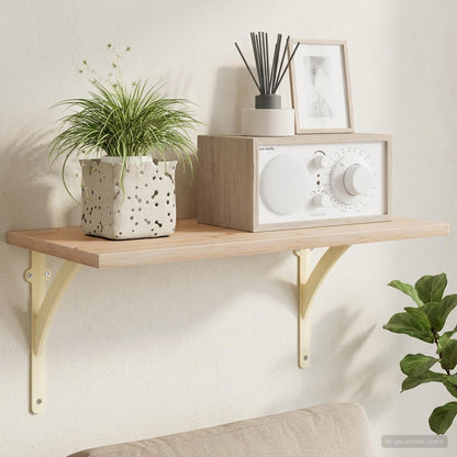 Wandplank Beugels 12 st Antiek wit 10 x 10 x 3 cm Staal