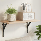 Wandplank beugels 12 st zwart 14,5x14,5 cm staal