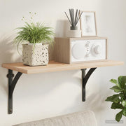 Wandplank beugels 12 st zwart 14,5x14,5 cm staal