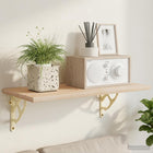 Wandplank beugels 2 st antiek wit 14.5 cm