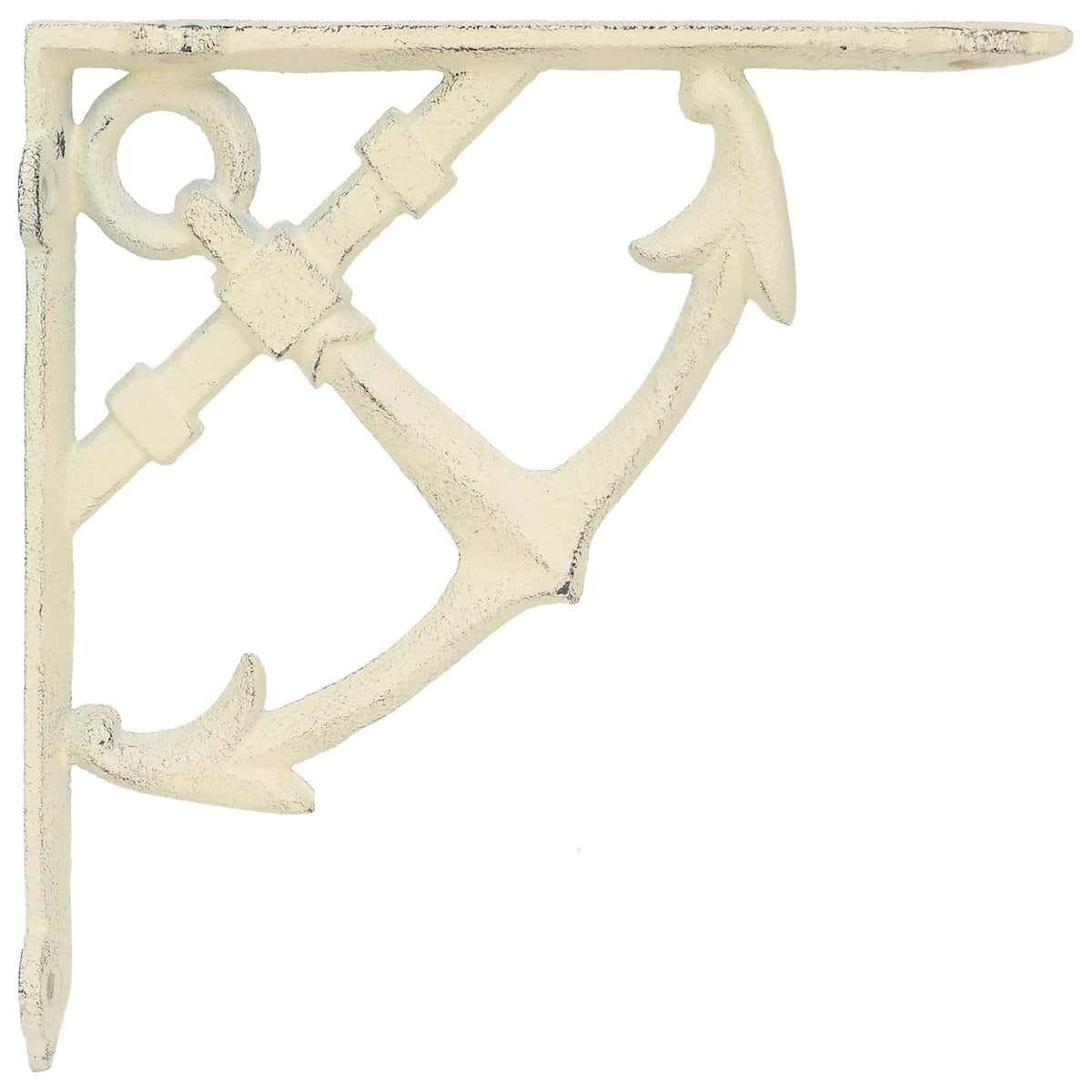 Wandplank Beugels 12 st Antiek wit 14.5 x 14.5 x 3.5 cm Staal