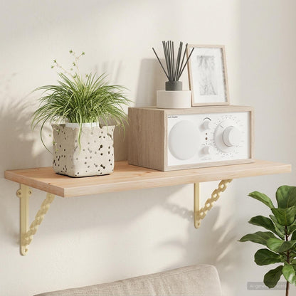 Wandplank Beugels 2 st Antiek wit 14,5 x 14,5 x 3 cm Staal