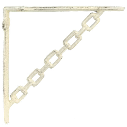Wandplank Beugels 12 st Antiek wit 14,5 x 14,5 x 3 cm Staal