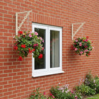 Wandplank Beugels 2 st Antiek wit 21 x 21 x 3,5 cm Staal