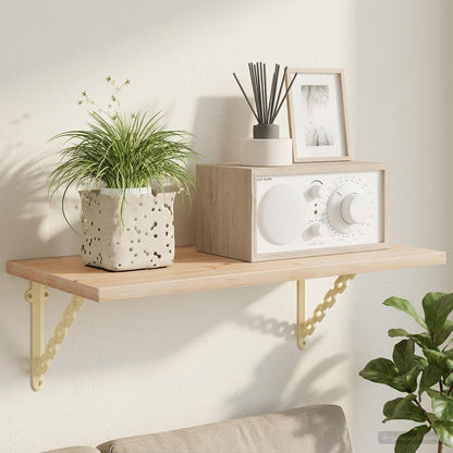 Wandplank Beugels 12 st Antiek wit 21 x 21 x 3,5 cm Staal