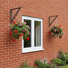 Wandplank Beugels 12 st Antiek Bruin 21 x 21 x 3,5 cm Staal