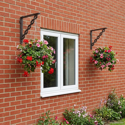 Wandplank Beugels 12 st Zwart 21 x 21 x 3,5 cm Staal