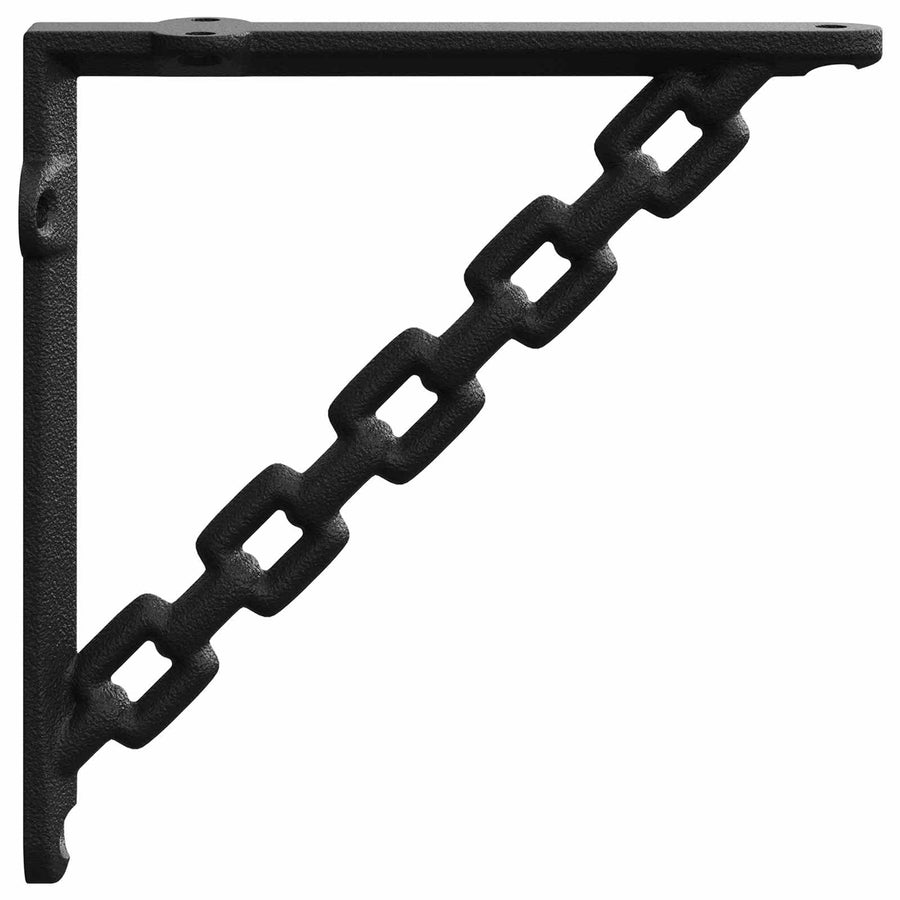 Wandplank Beugels 12 st Zwart 21 x 21 x 3,5 cm Staal