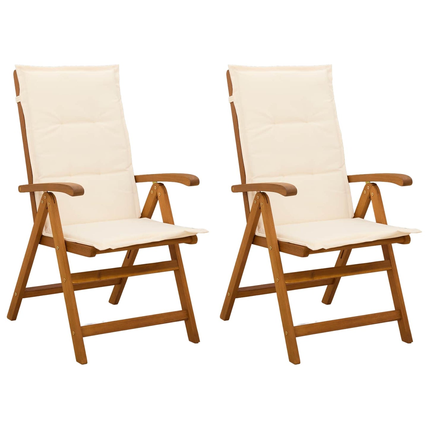 Recliner Tuinstoelen 2 st Naturel Massief Acaciahout
