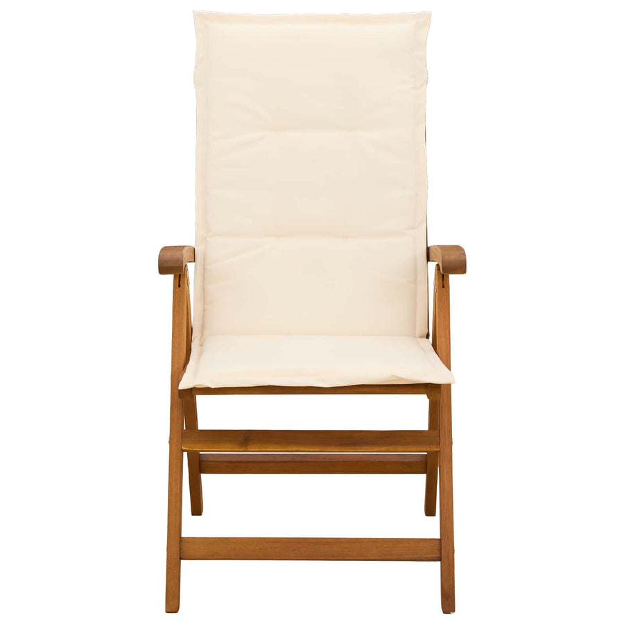 Recliner Tuinstoelen 2 st Naturel Massief Acaciahout