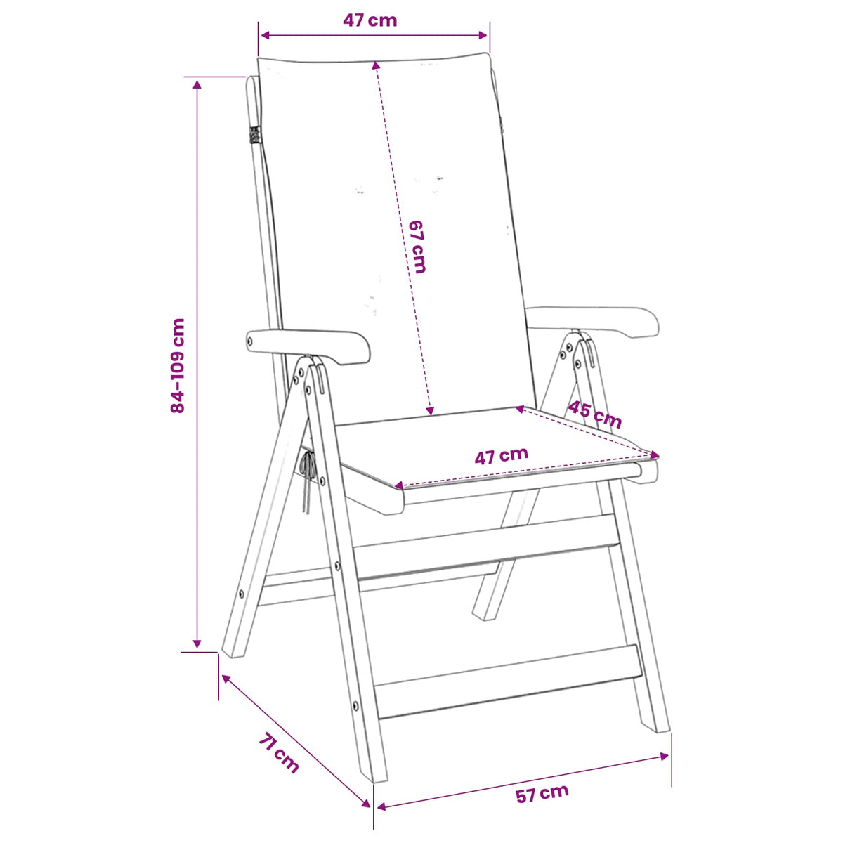 Recliner Tuinstoelen 2 st Naturel Massief Acaciahout