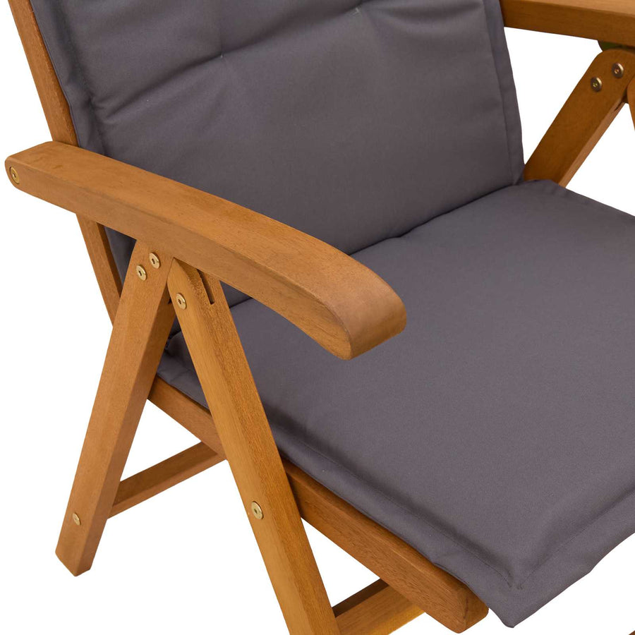 Recliner Tuinstoelen 2 st Naturel Massief Acaciahout