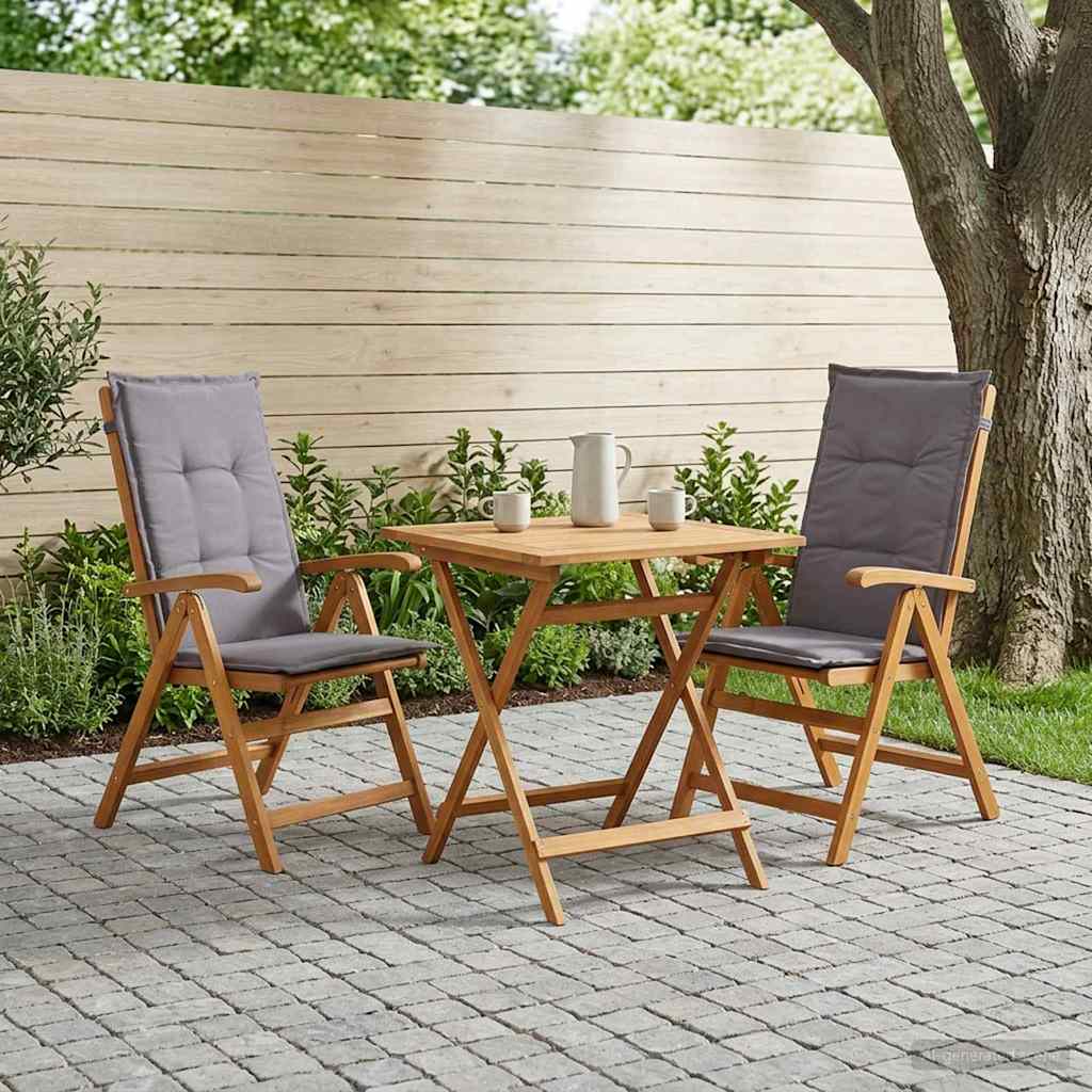 Recliner Tuinstoelen 2 st Naturel Massief Acaciahout