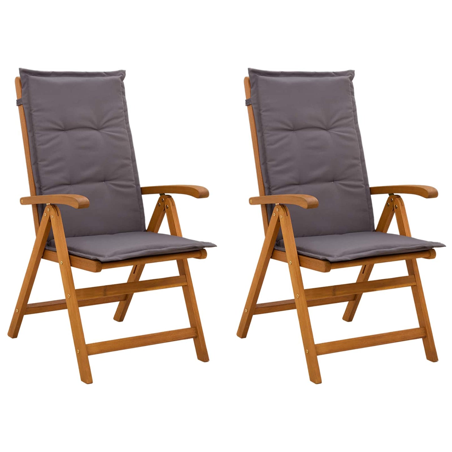 Recliner Tuinstoelen 2 st Naturel Massief Acaciahout
