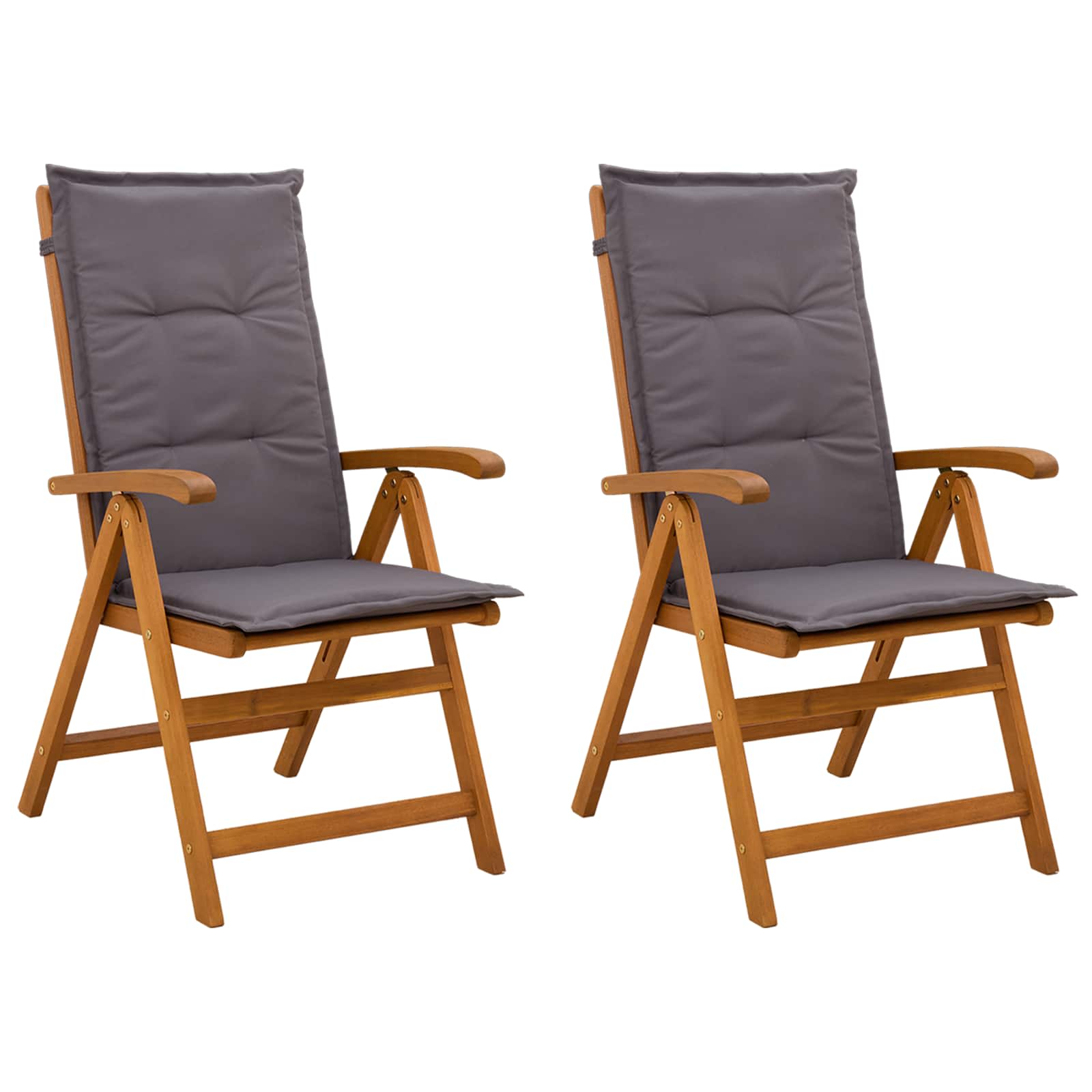 Recliner Tuinstoelen 2 st Naturel Massief Acaciahout