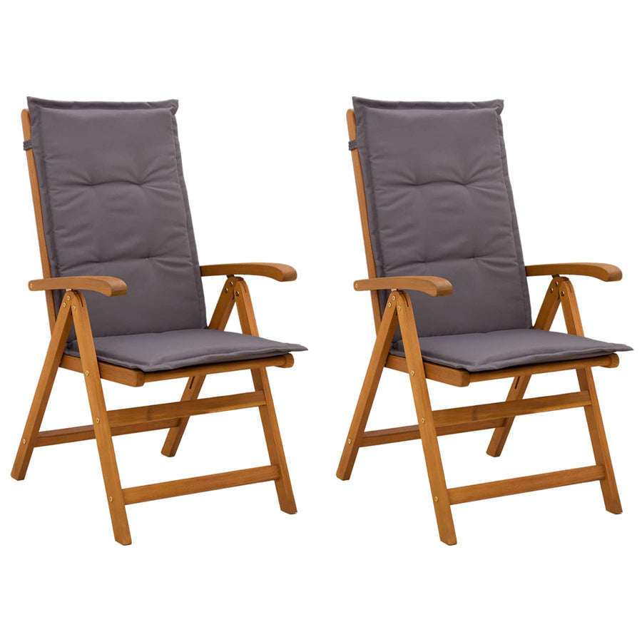 Recliner Tuinstoelen 2 st Naturel Massief Acaciahout