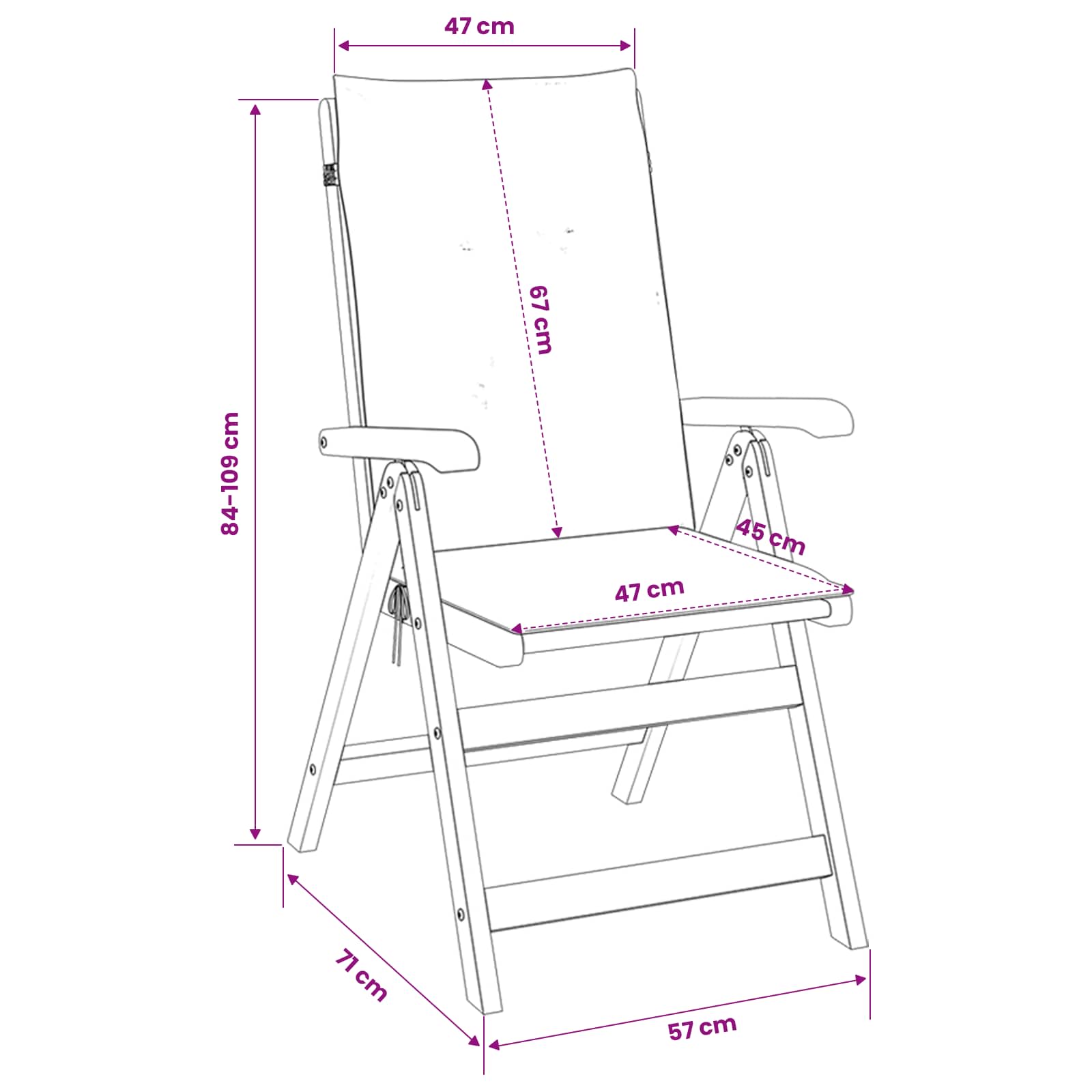 Recliner Tuinstoelen 2 st Naturel Massief Acaciahout