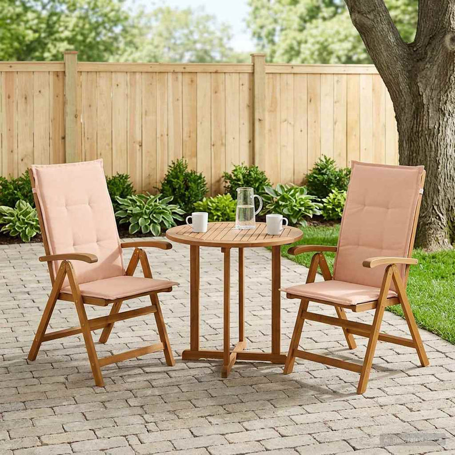 Recliner Tuinstoelen 2 st Naturel Massief Acaciahout
