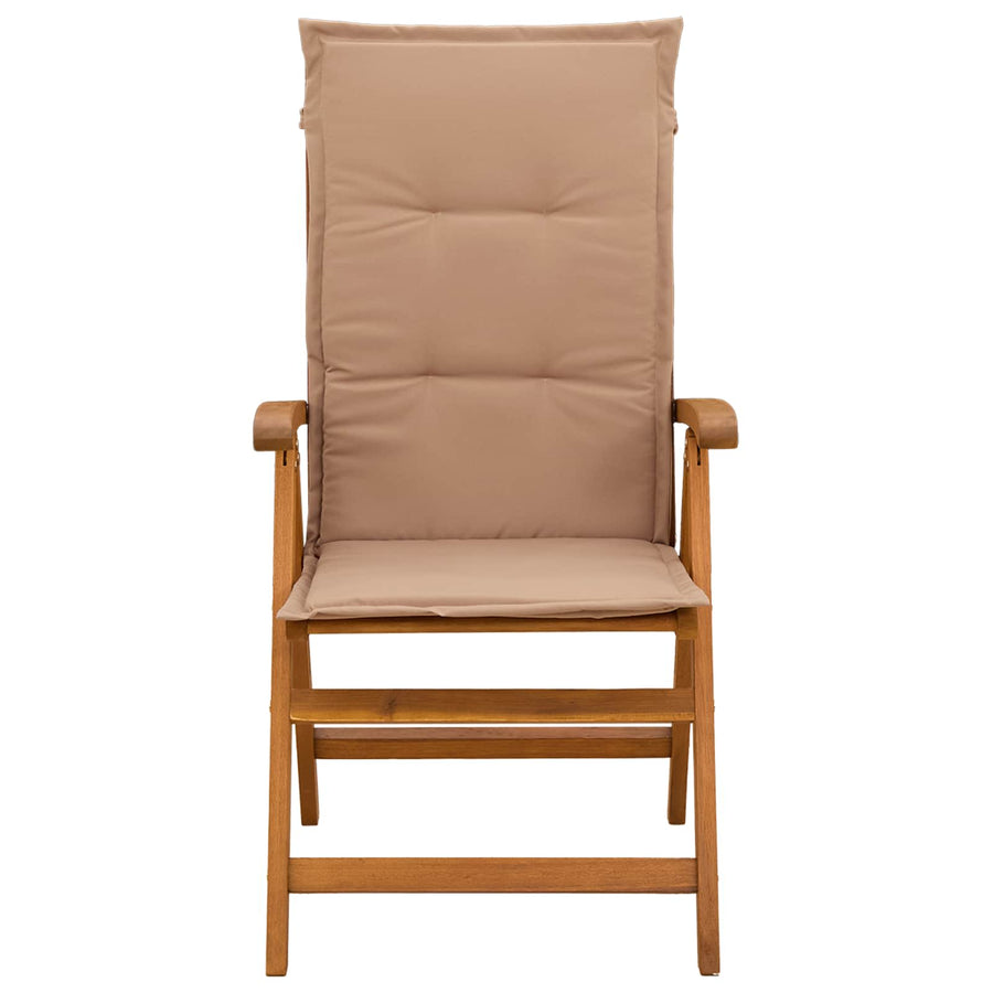 Recliner Tuinstoelen 2 st Naturel Massief Acaciahout