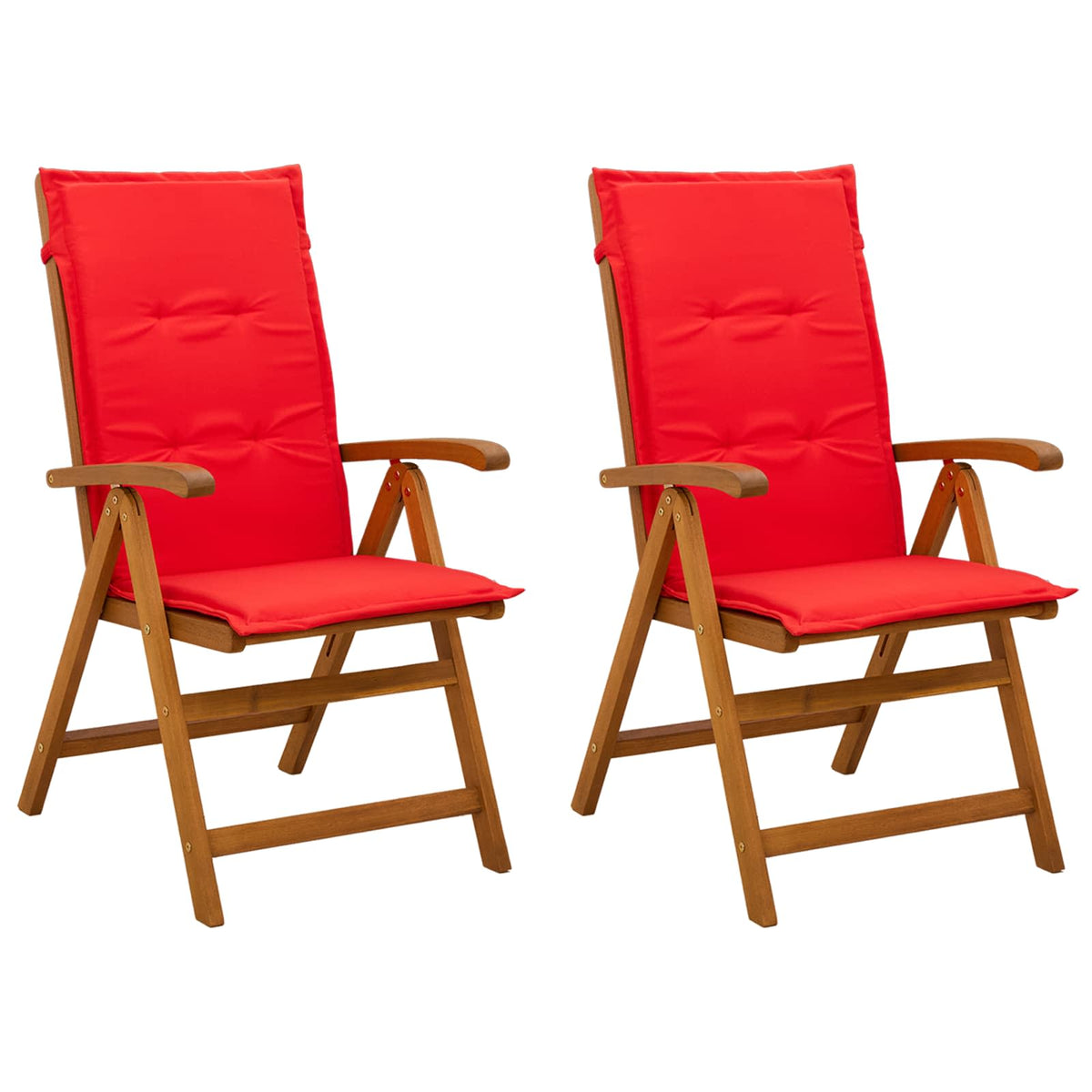 Recliner Tuinstoelen 2 st Naturel Massief Acaciahout