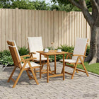 Recliner Tuinstoelen 3 st Naturel Massief Acaciahout