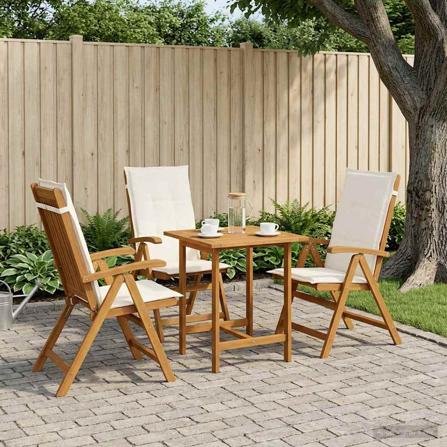 Recliner Tuinstoelen 3 st Naturel Massief Acaciahout