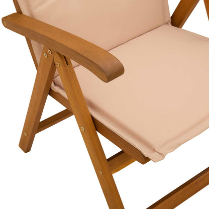 Recliner Tuinstoelen 3 st Naturel Massief Acaciahout