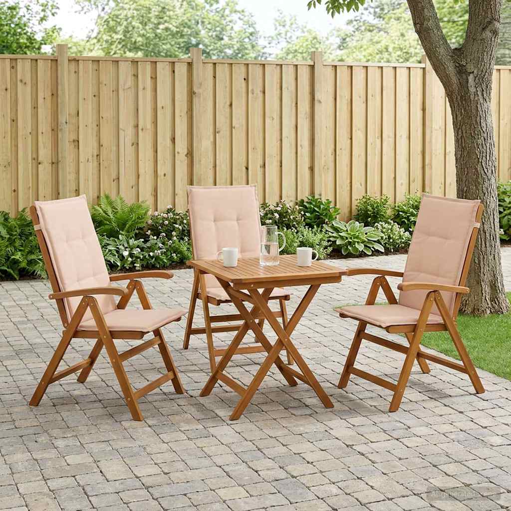 Recliner Tuinstoelen 3 st Naturel Massief Acaciahout