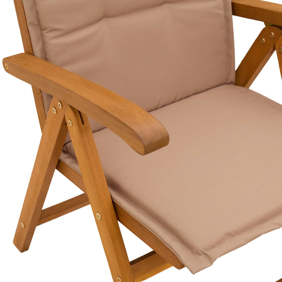 Recliner Tuinstoelen 3 st Naturel Massief Acaciahout