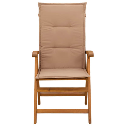 Recliner Tuinstoelen 3 st Naturel Massief Acaciahout