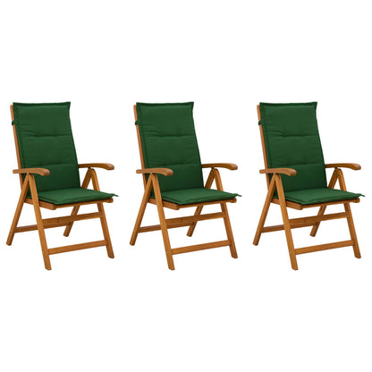 Recliner Tuinstoelen 3 st Naturel Massief Acaciahout