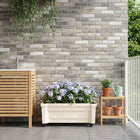 Calypso Planter with Wheels White 79 x 35 x 33 cm PP