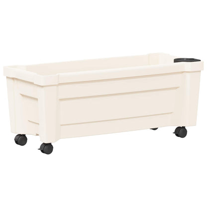 Calypso plantenbak met wielen Wit 79 x 35 x 33 cm PP