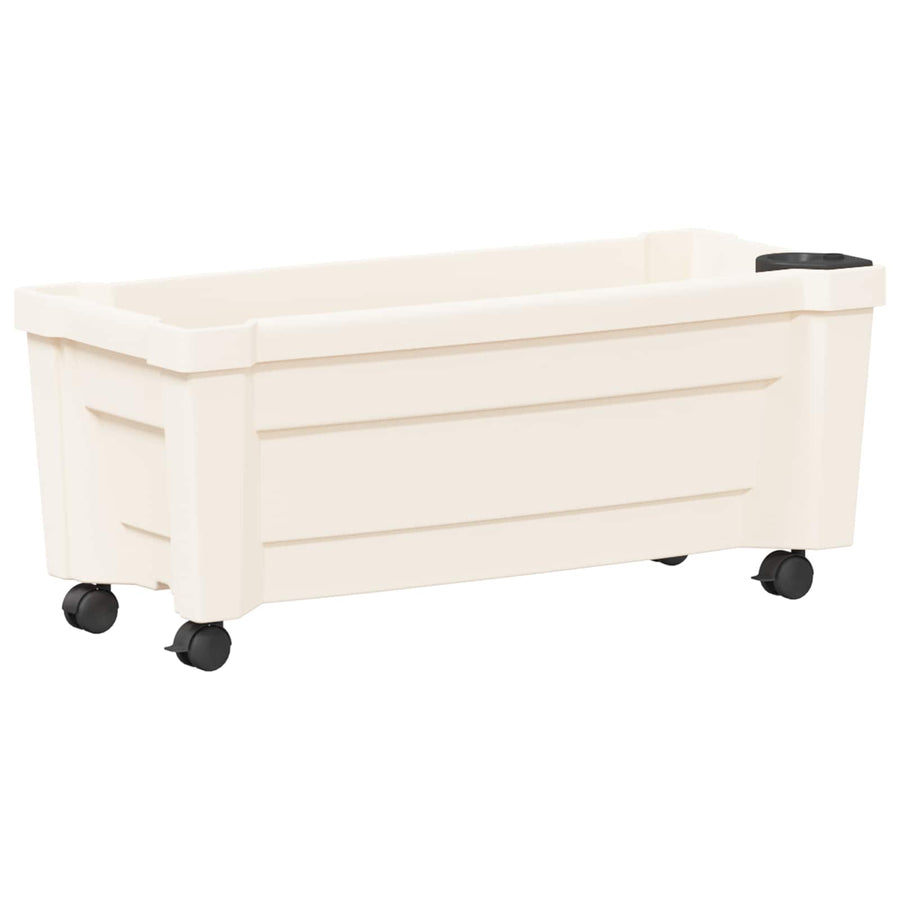 Calypso plantenbak met wielen Wit 79 x 35 x 33 cm PP