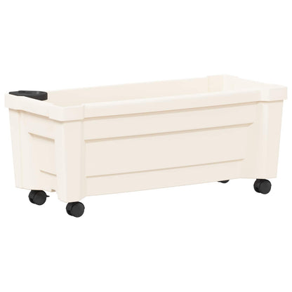 Calypso plantenbak met wielen Wit 79 x 35 x 33 cm PP