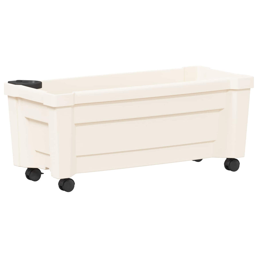 Calypso plantenbak met wielen Wit 79 x 35 x 33 cm PP