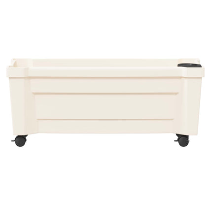Calypso plantenbak met wielen Wit 79 x 35 x 33 cm PP