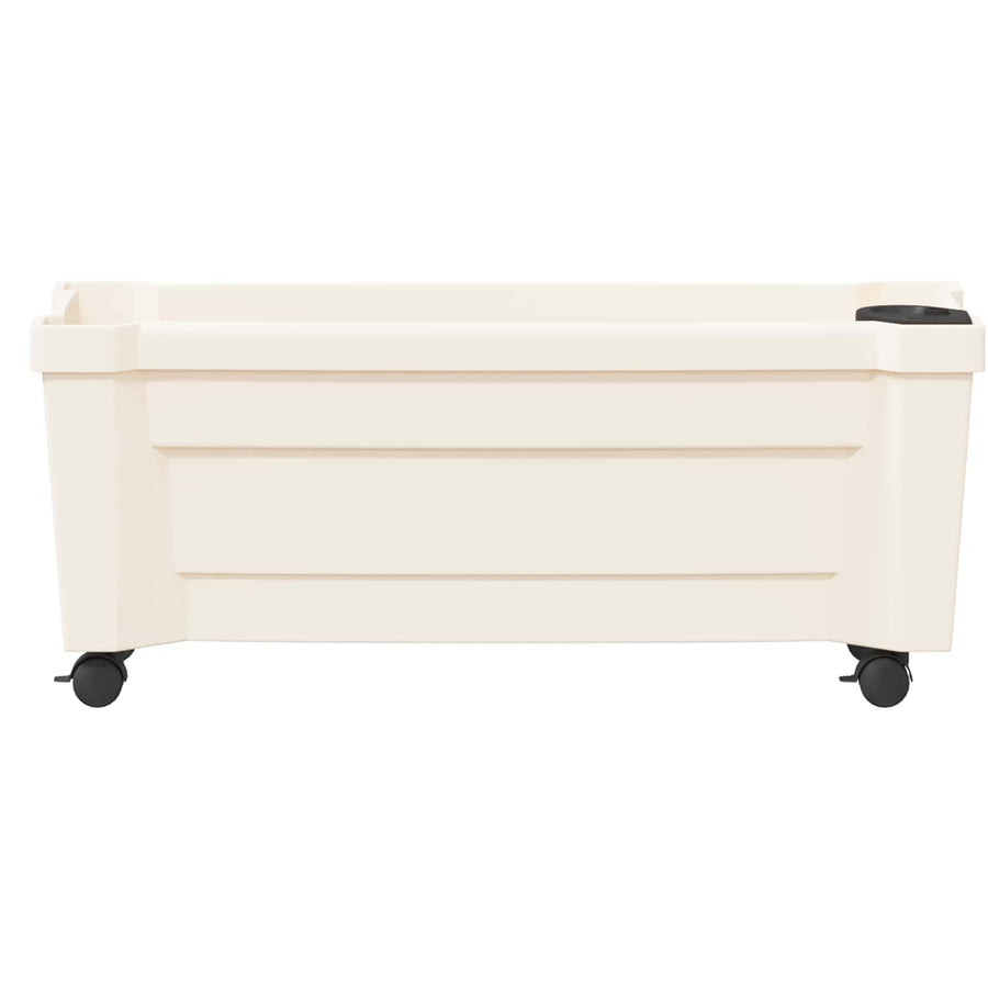 Calypso plantenbak met wielen Wit 79 x 35 x 33 cm PP