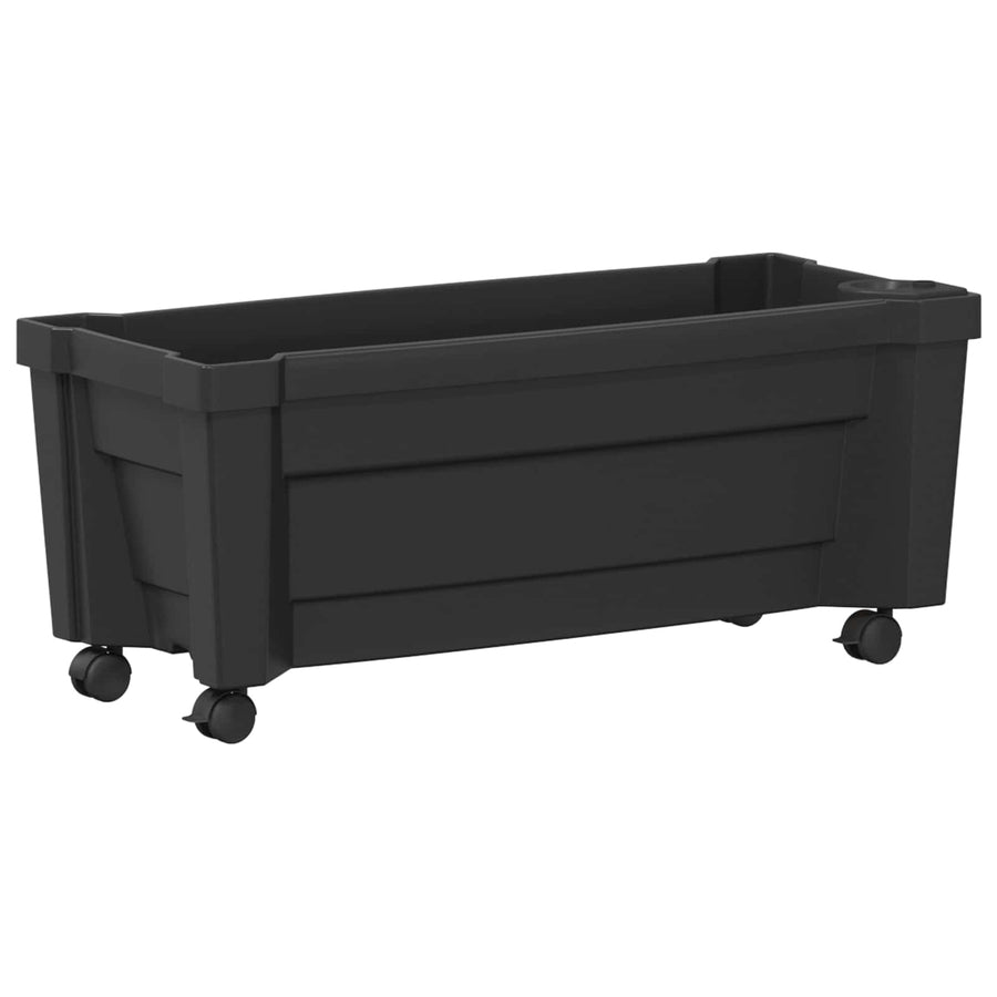 Calypso plantenbak met wielen Antracietkleurig 79 x 35 x 33 cm